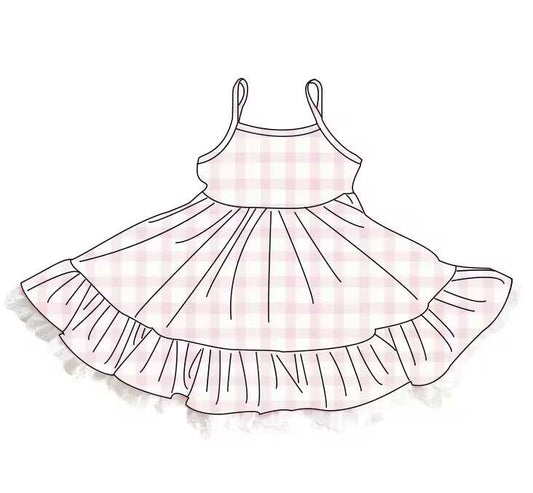 Pastel Pink Gingham Dress