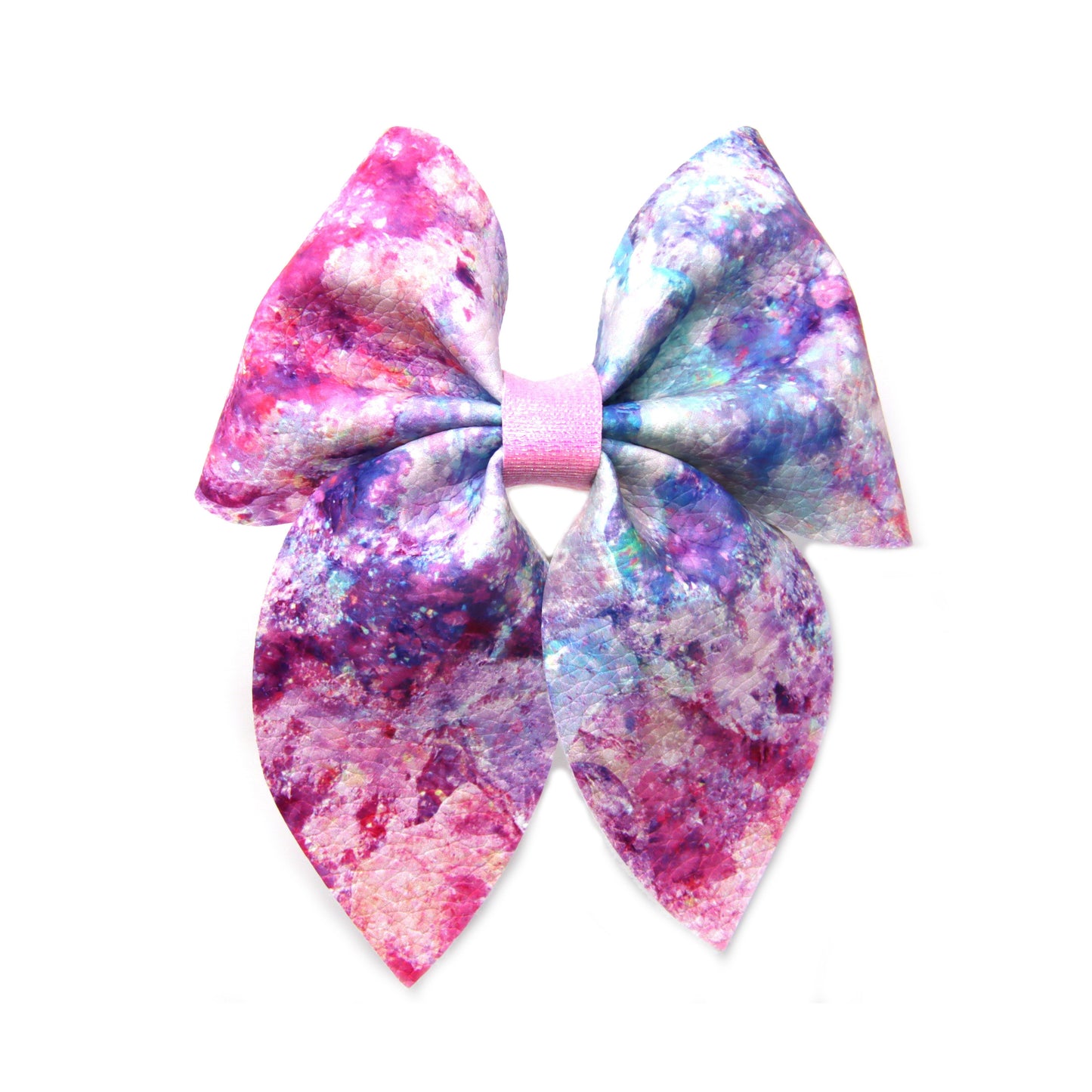 3 inch Geode Sailor Bow with Pink Tie