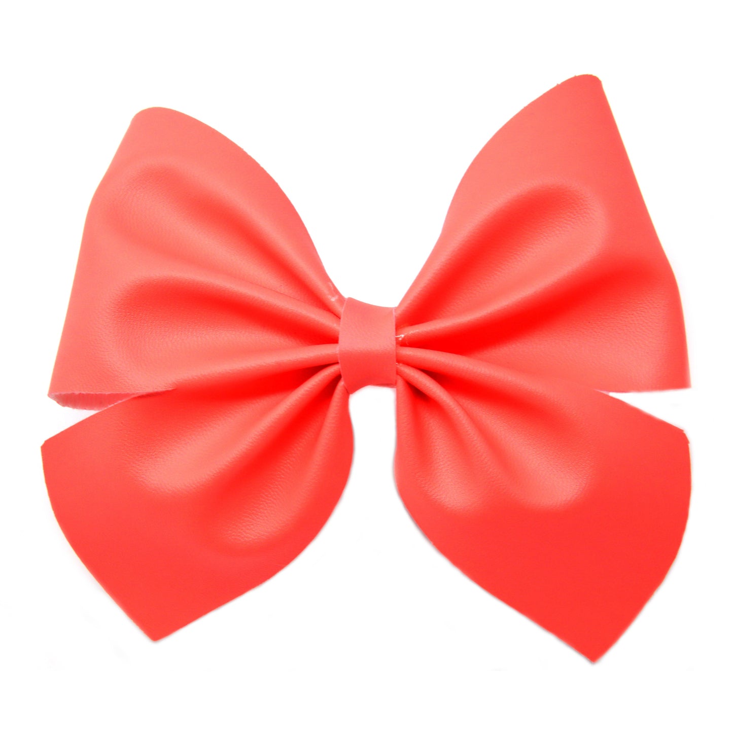 Neon Coral Ladylike Bow 3.5"
