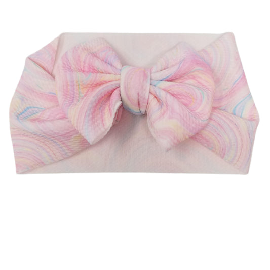 Twirly Girl Fabric Bow Headwrap 5"