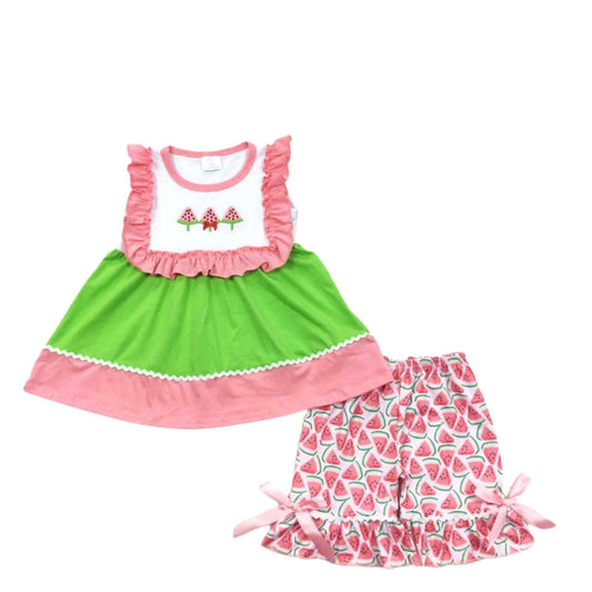 Three Watermelon Slices Shorts Set - Waterfall Wishes