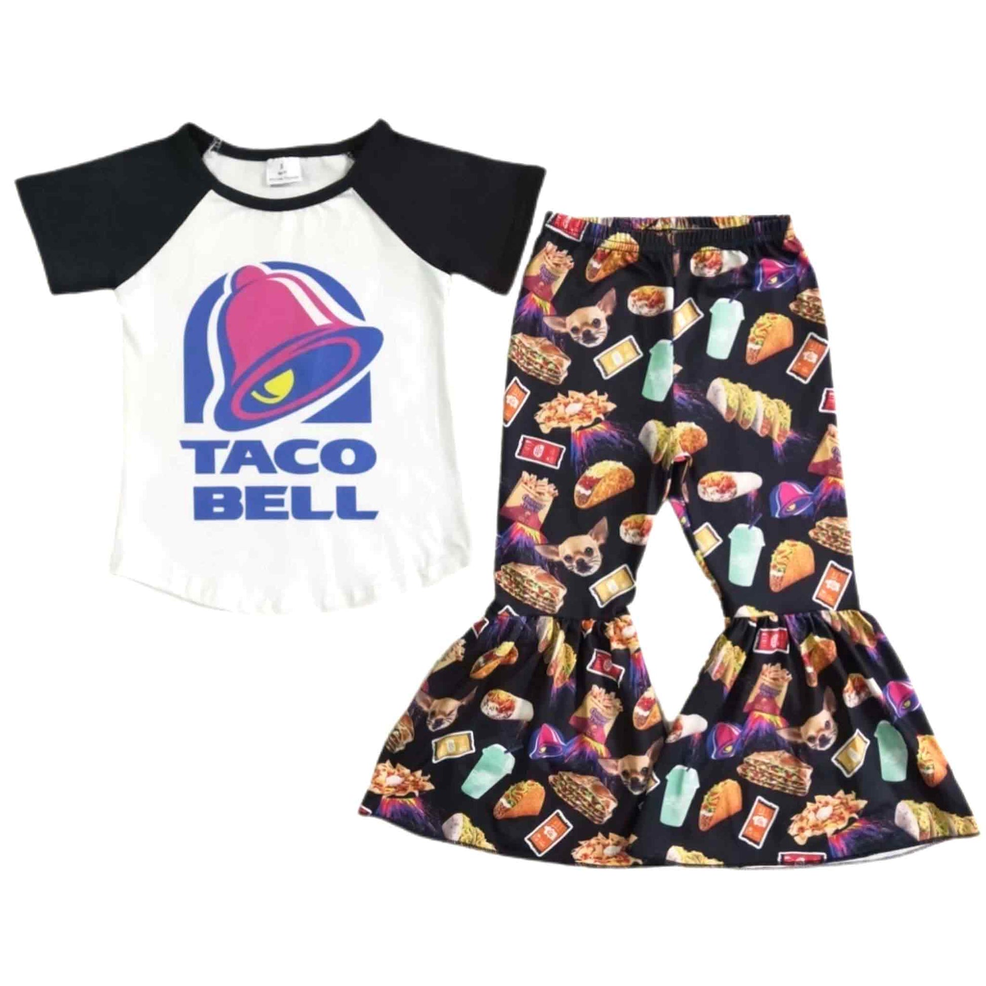 Taco Dinner Bell-bottom Pants Set