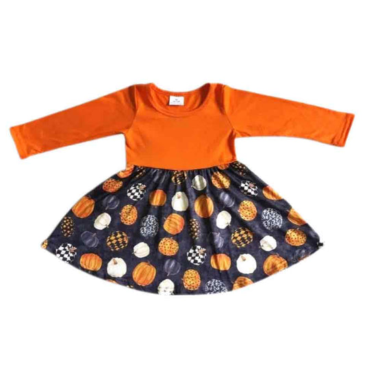 Orange & Black Pumpkin Dress