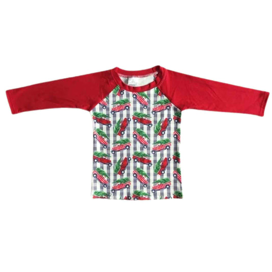 Plaid Christmas Tree Truck Shirt