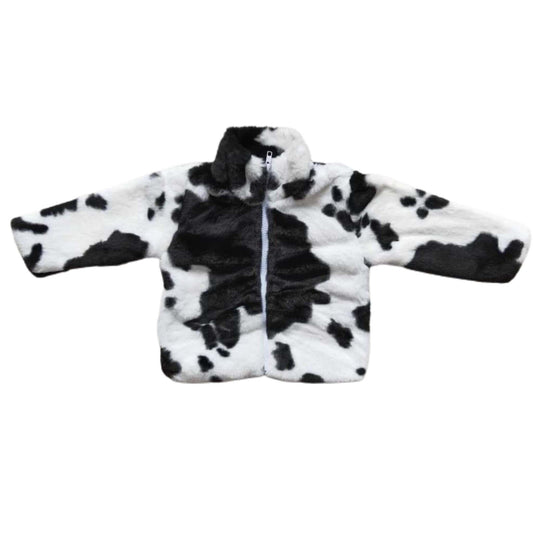 Black Cow Print Jacket