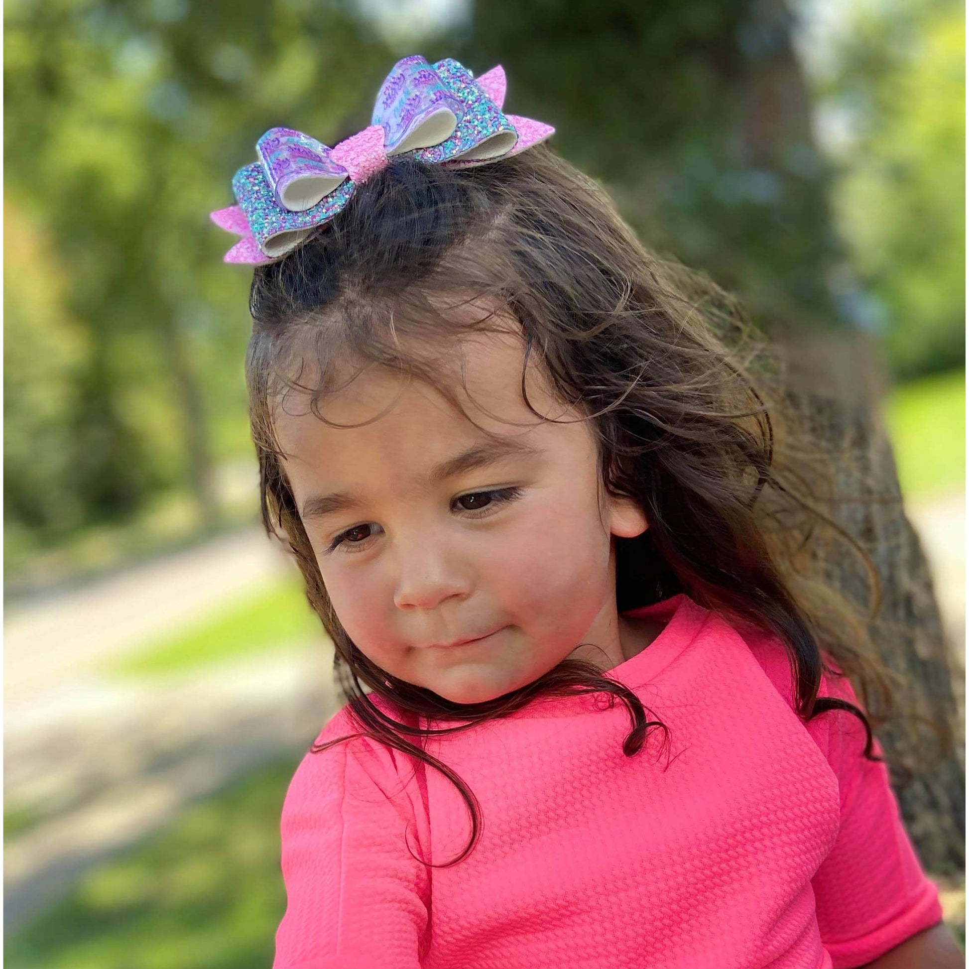 Little Miss Sassy Pants Dressed-up Double Diva Bow 5"