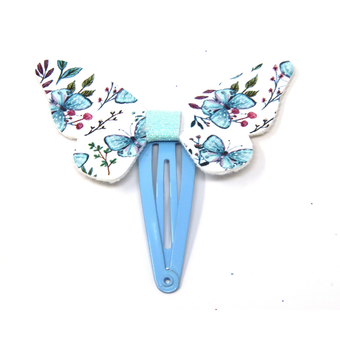Blue Butterfly Snap Clip 2.5"
