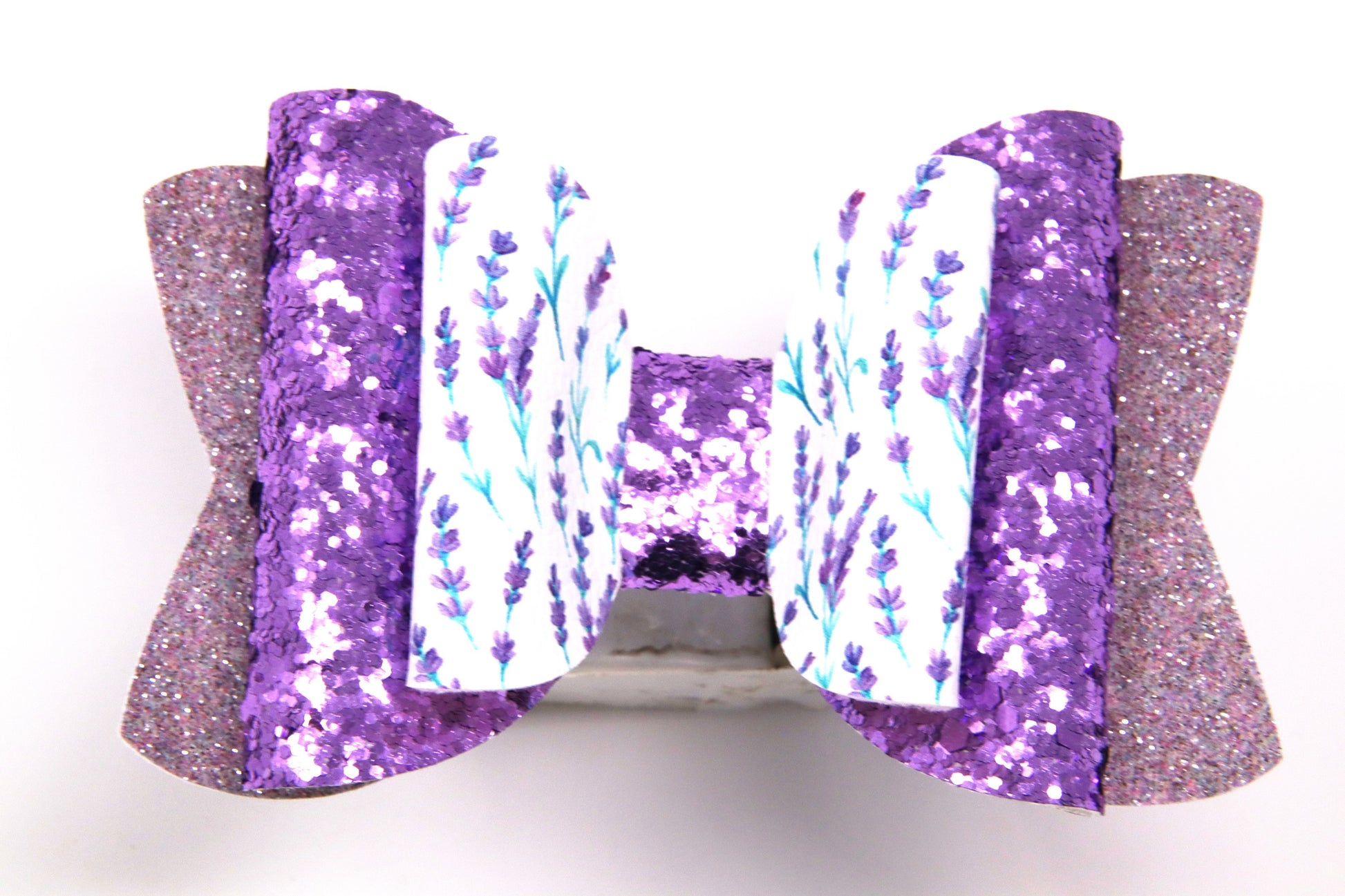 Purple Lavender Double Diva Bow 4.5"