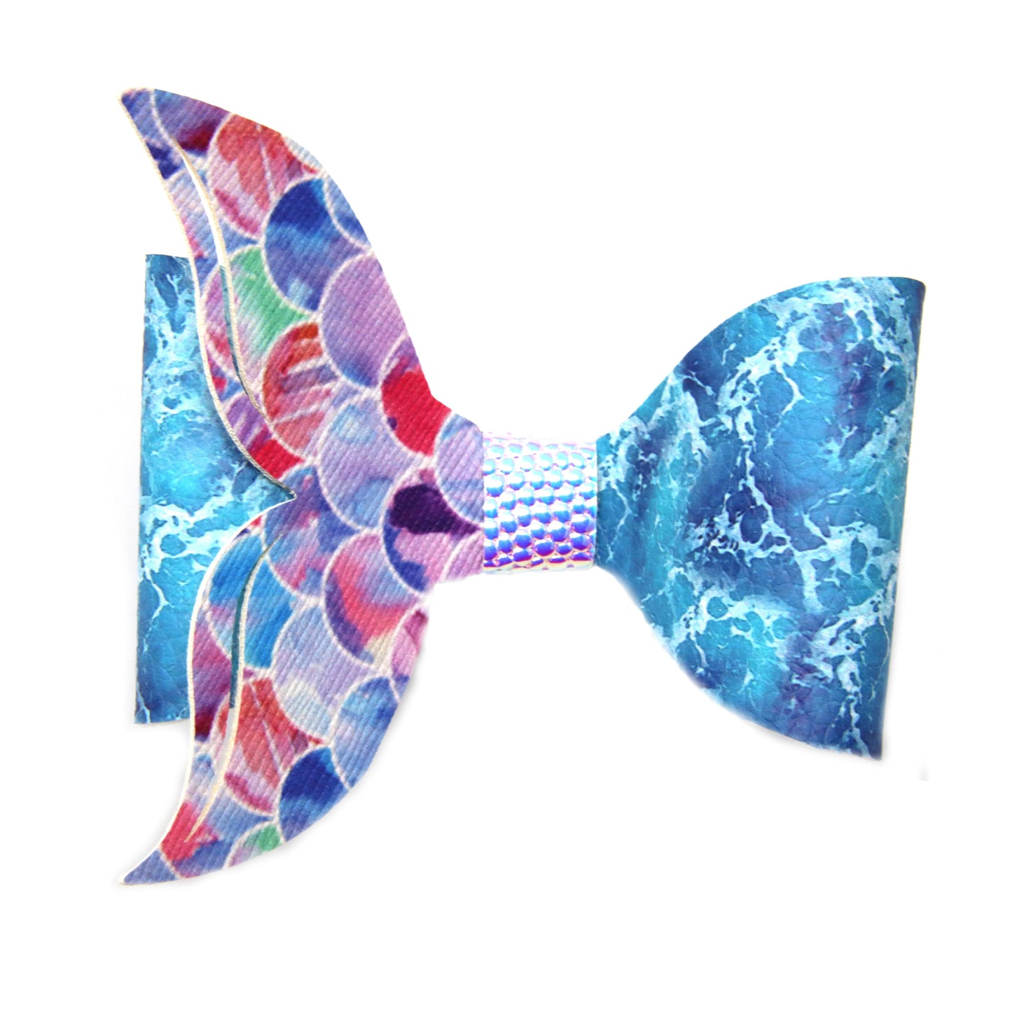 Single Loop Mermaid Tail Bow 3.5"