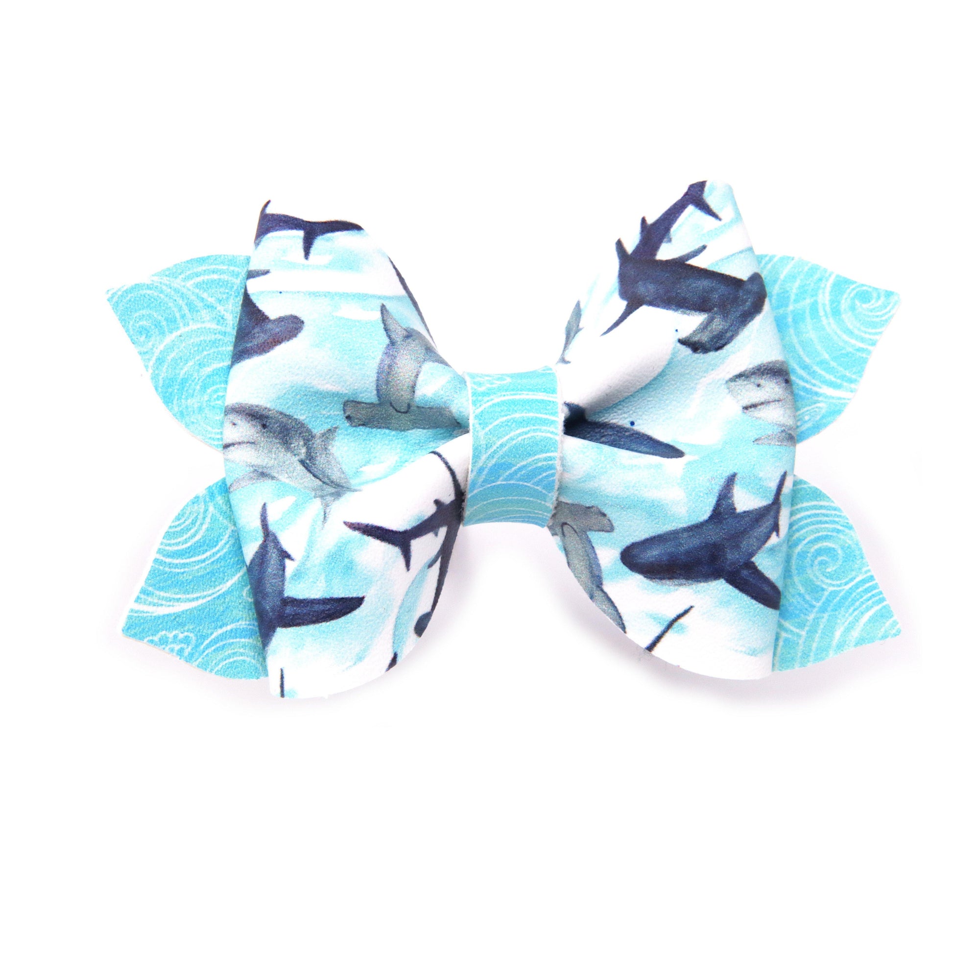 Sharks Pixie Pinch Bow