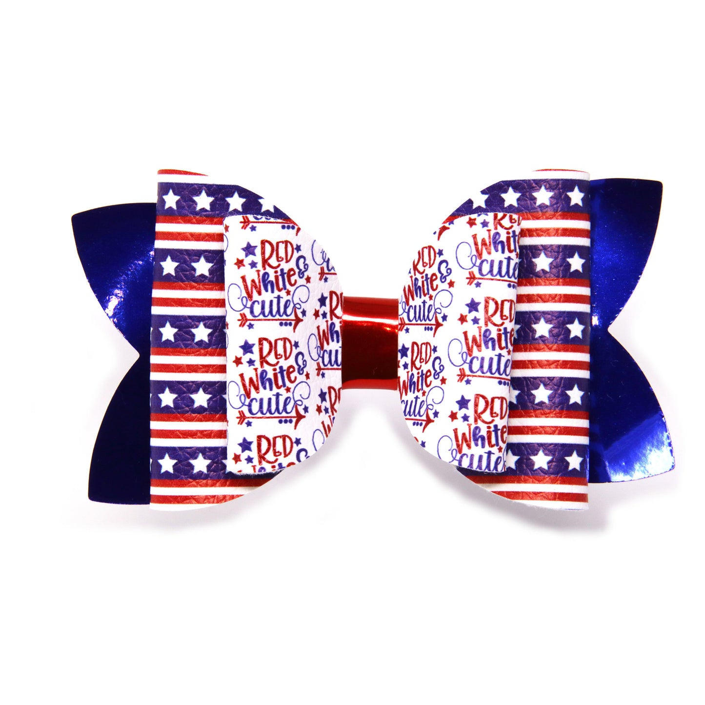 Red, White & Cute Double Diva Bow