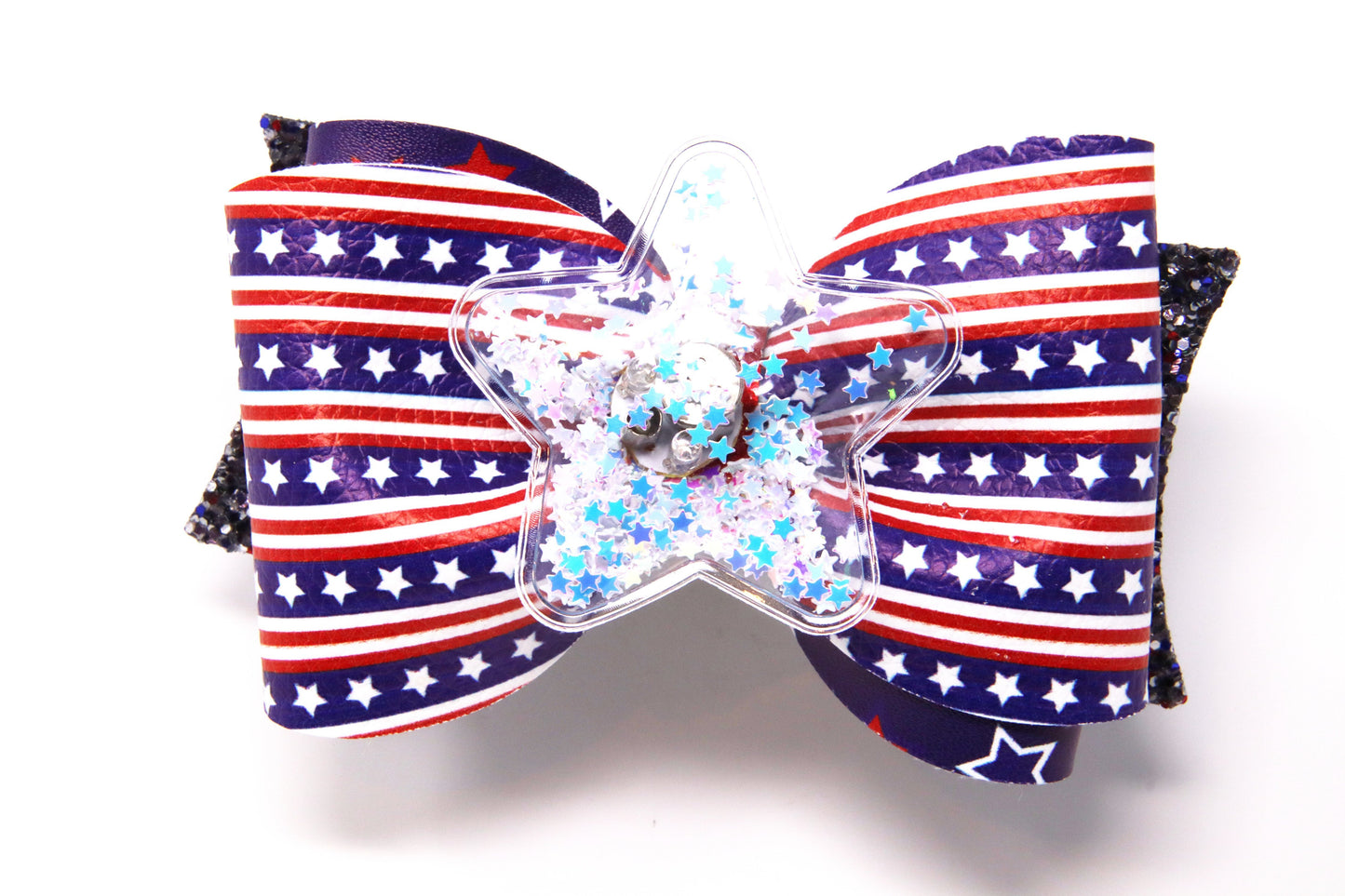 Stars & Stripes Partially Twisted Bow 4"