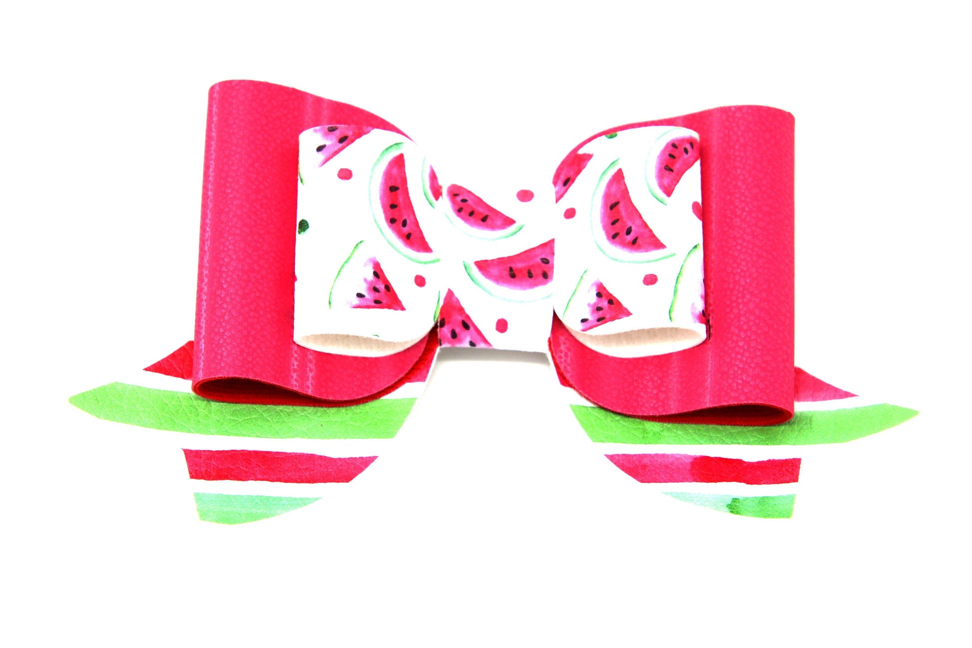 Watermelon Double Maggie Bow 3.5"