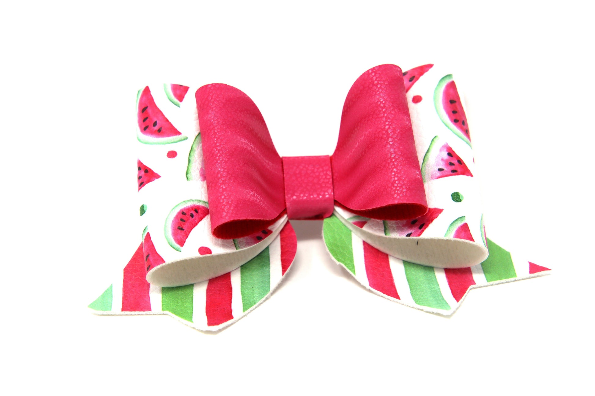 Watermelon Double Classic Bow 4"