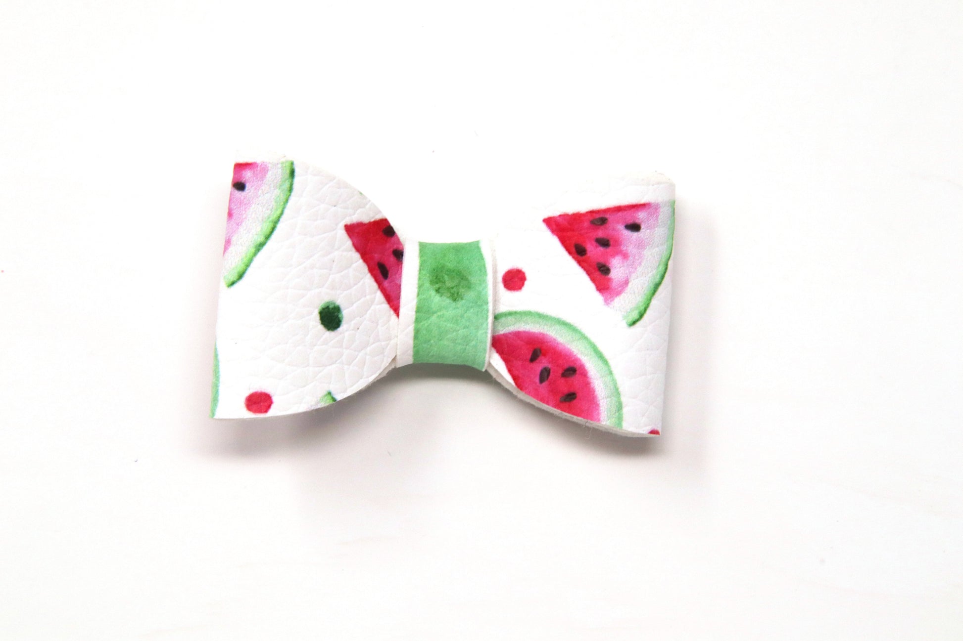 Pink and Green Watermelon Basic Bow