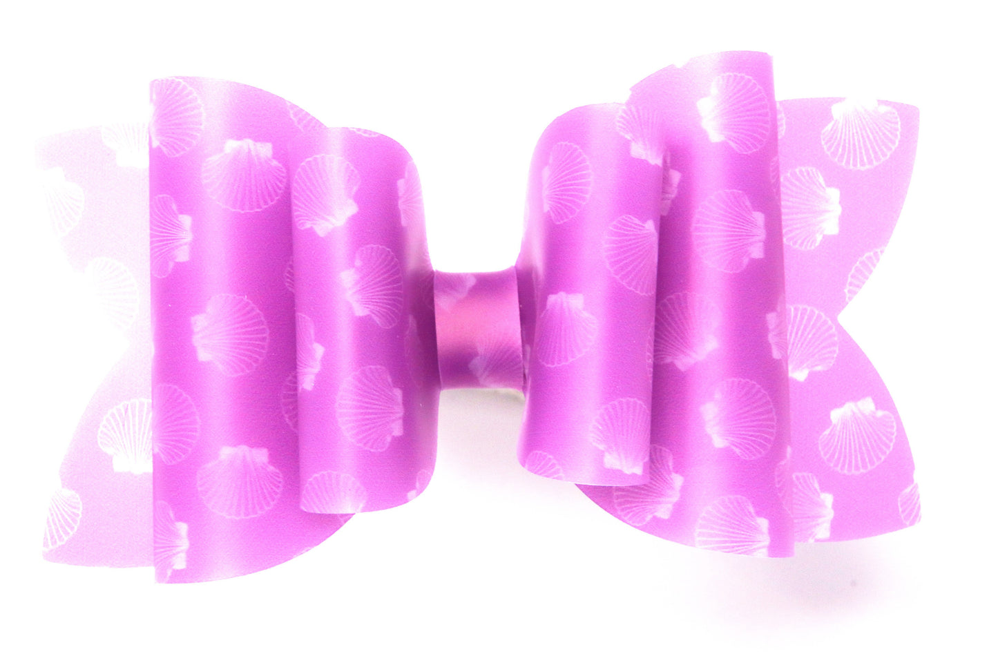 Purple Seashells Double Diva Jelly Bow 4"