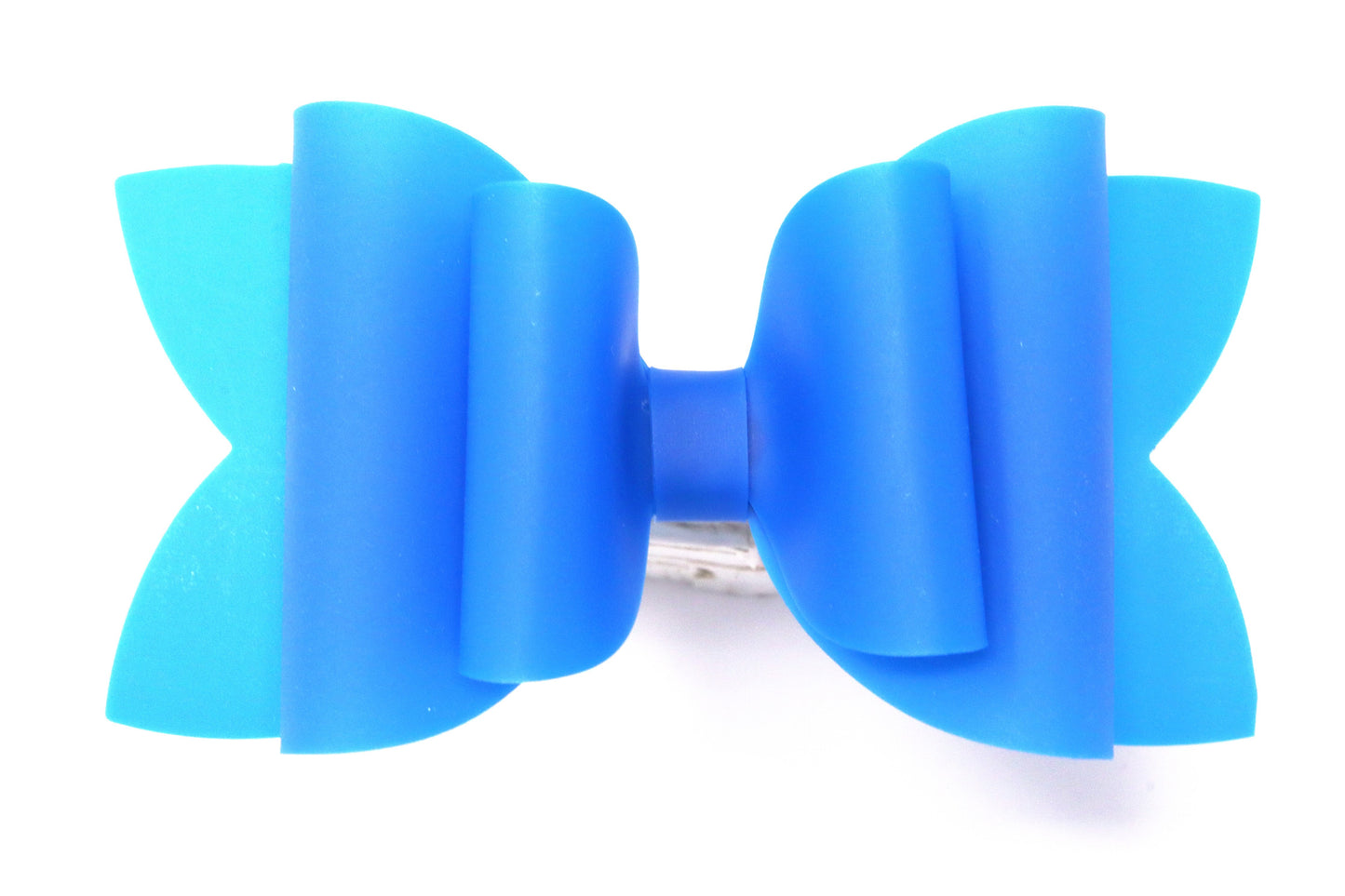Matte Blue Jelly Double Diva Bow 4"