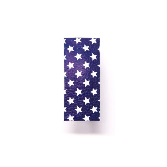 Blue with White Stars Snap Clip 2.5" 