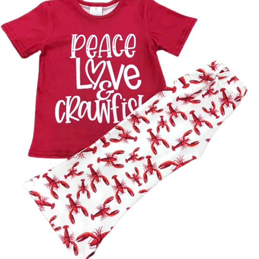 Peace Love & Crawfish Pants Set