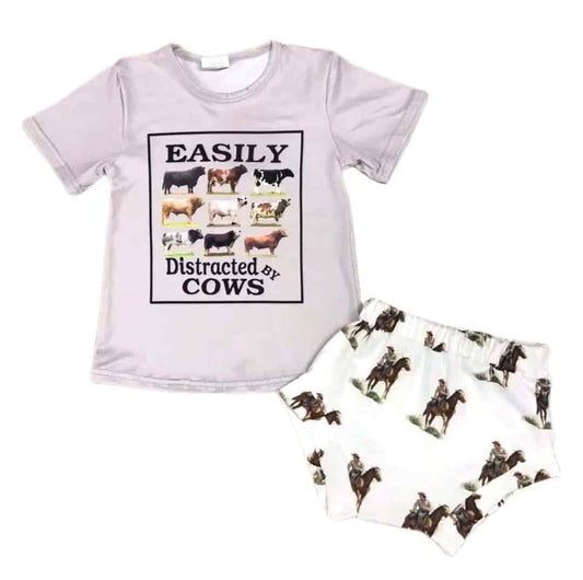 Easily Distracted by Cows Bummie Set