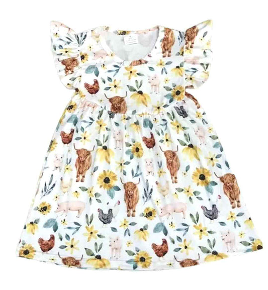Cows Pig & Chickens Pearl Dress