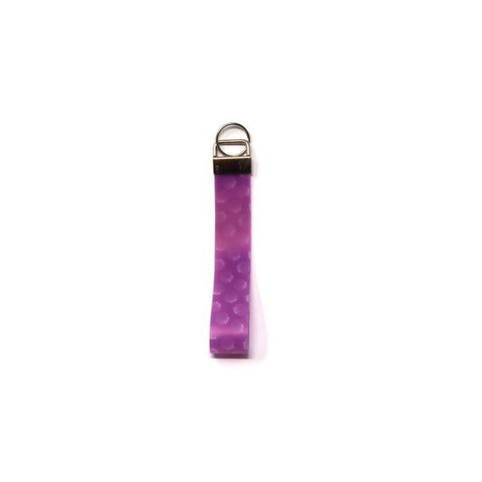 6 inch Purple Seashells Jelly Wristlet Key Chain