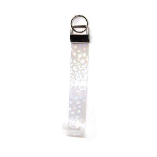 6 inch Holographic Circles Wristlet Key Chain