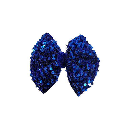 Sapphire Sequin Fabric Bow
