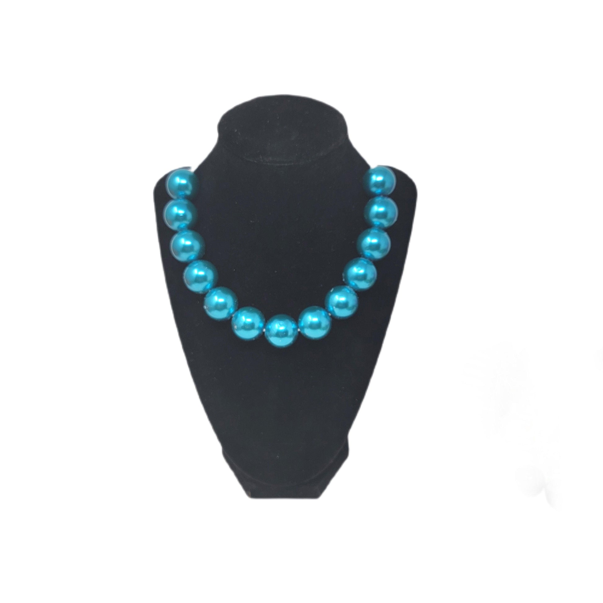 Turquoise Pearl Bubblegum Necklace