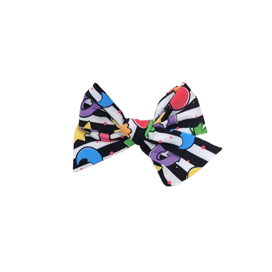 Lucky Charms Stripes Dainty Fabric Bow - Waterfall Wishes