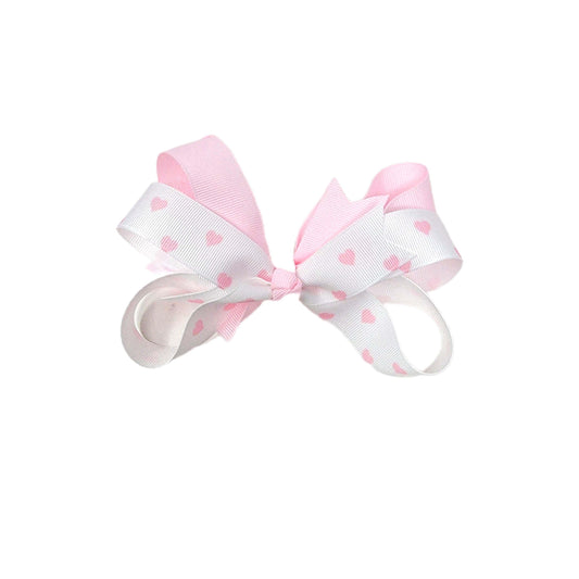 Valentine Double stack Ribbon Bow 5"