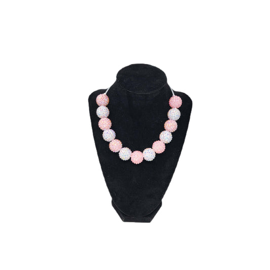 Petite Pink Roses Bubblegum Necklace