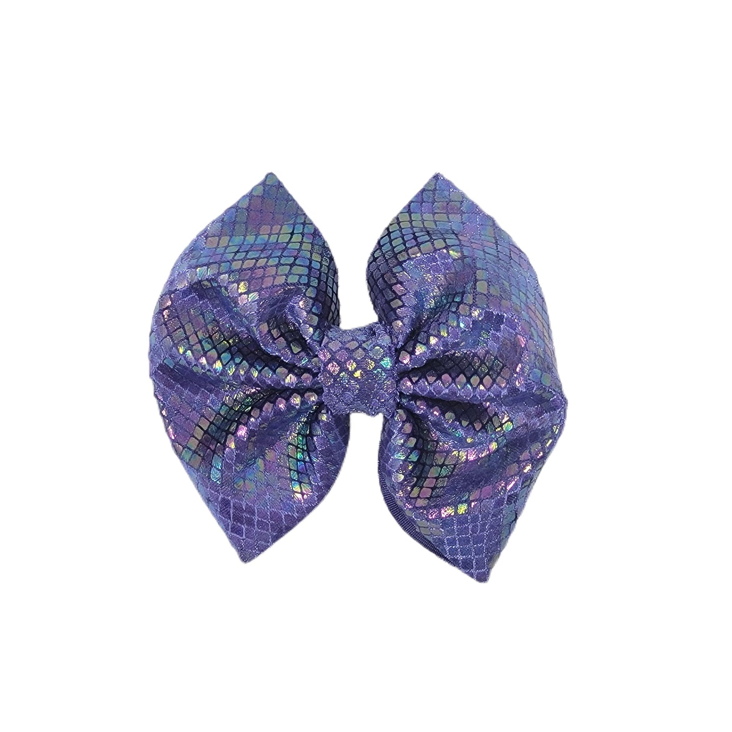 Purple Velvet Snakeskin Fabric Bow