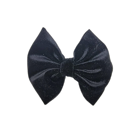 Black Velvet Fabric Bow