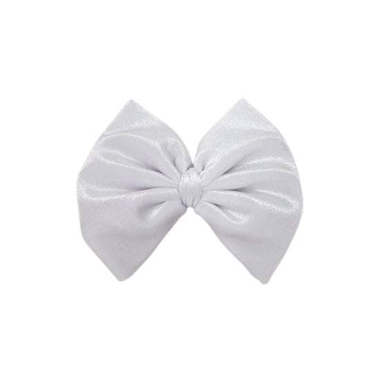 White Velvet Fabric Bow