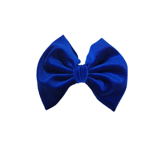 Royal Blue Velvet Fabric Bow