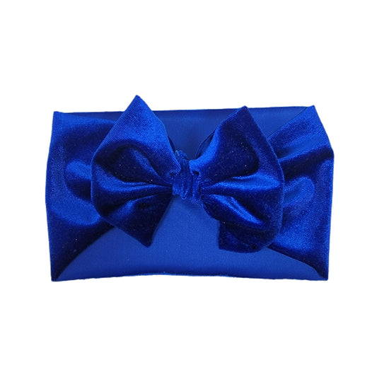 Royal Blue Velvet Fabric Headwrap