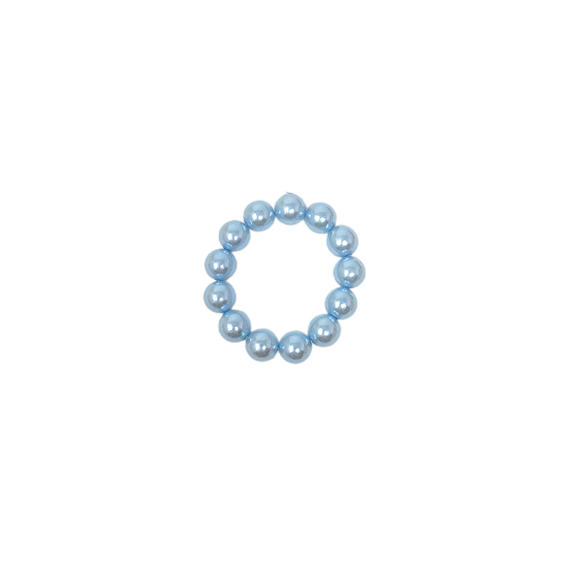 Light Blue Pearl Chunky Beaded Bracelet - Waterfall Wishes