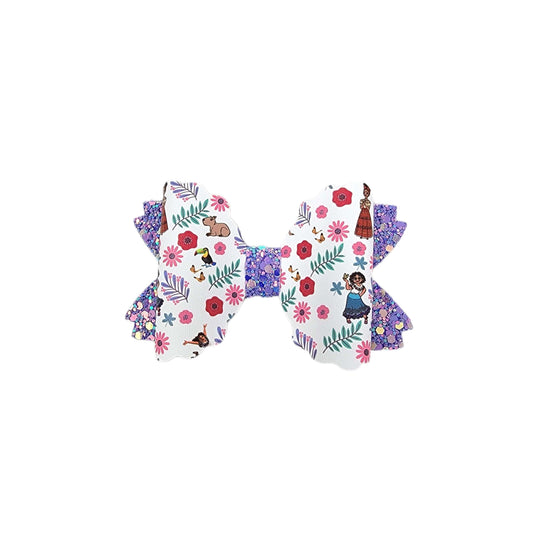 Magical Sisters Scalloped Daisy Bow 4"