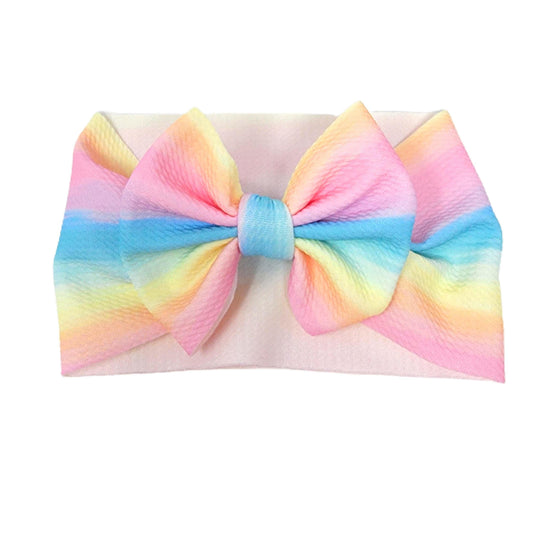 Dreamland Rainbow Fabric Bow Headwrap