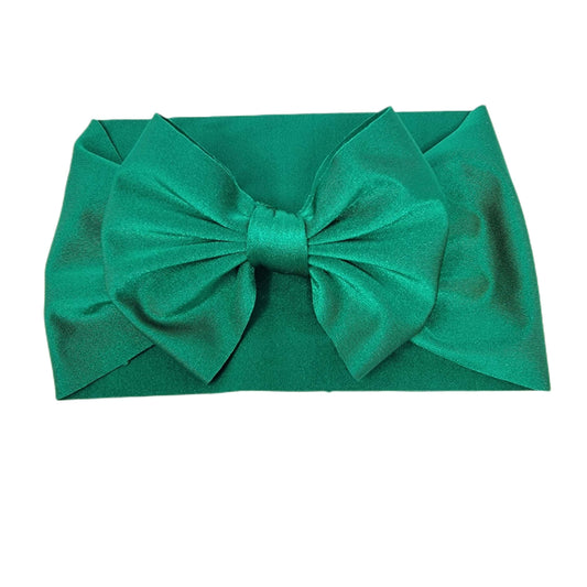 Jade Spandex Fabric Bow Headwrap