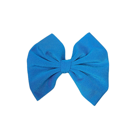 Neon Blue Spandex Fabric Bow
