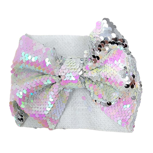 Spinel Color-change Sequin Fabric Bow Headwrap