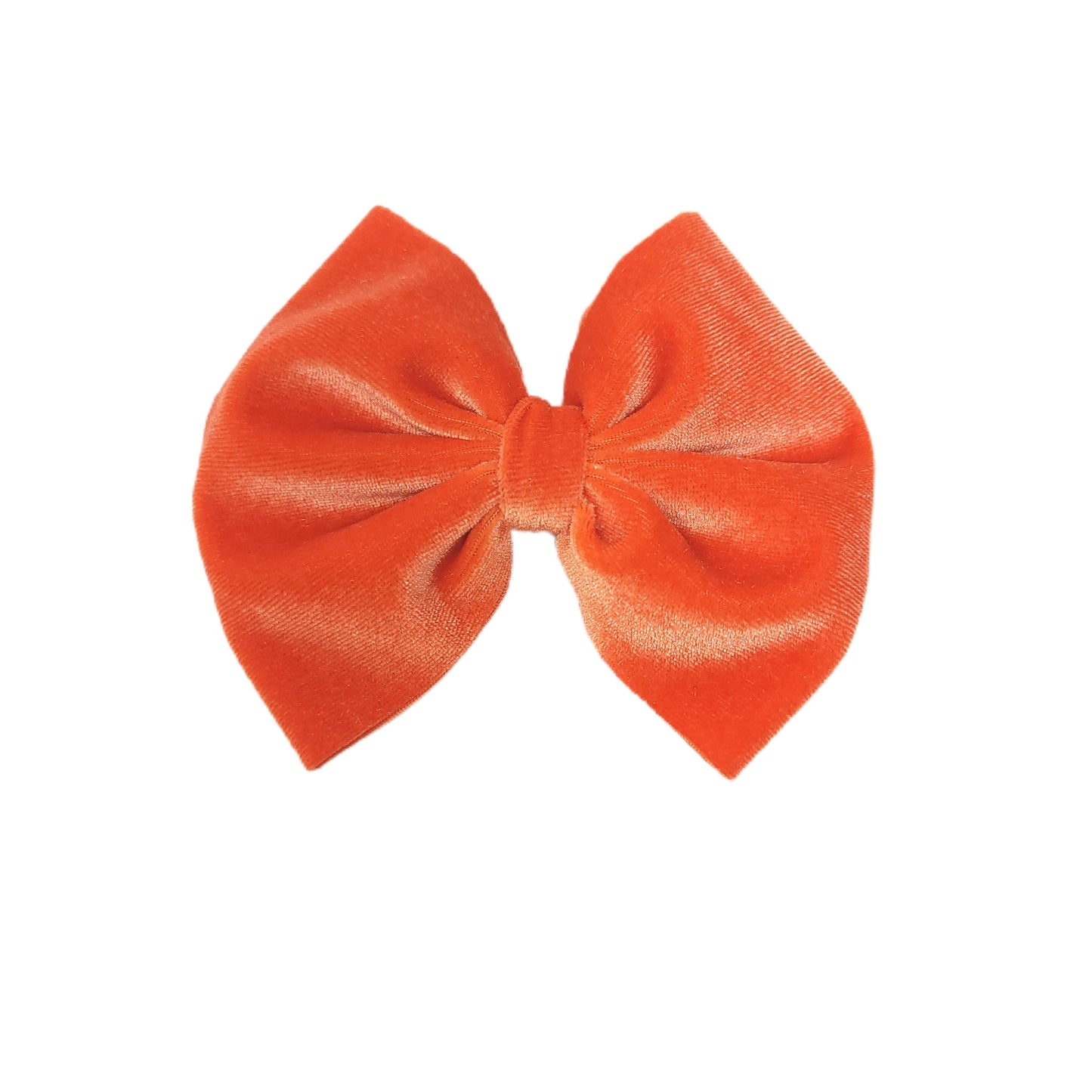 Orange Velvet Fabric Bow