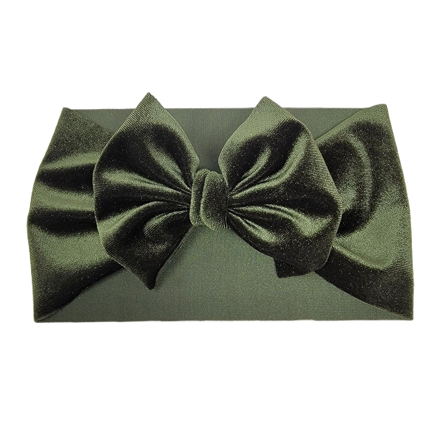 Olive Velvet Fabric Headwrap