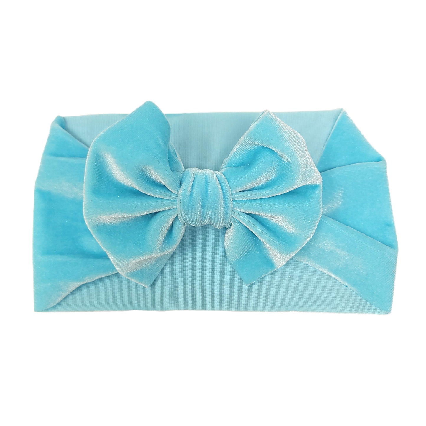 Sky Blue Velvet Fabric Headwrap