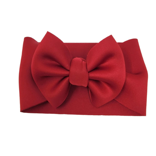 Red Puffy Fabric Headwrap