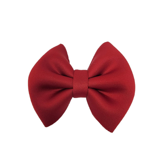 Red Puffy Fabric Bow - Waterfall Wishes