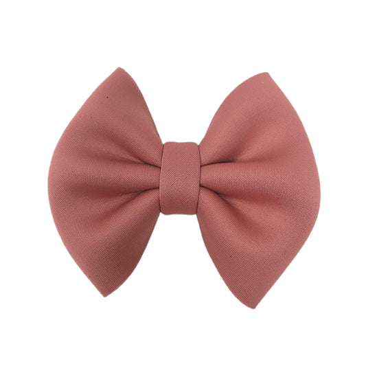 Dusty Rose Puffy Fabric Bow