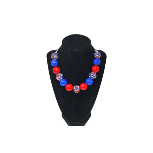 Red & Blue Bubblegum Necklace